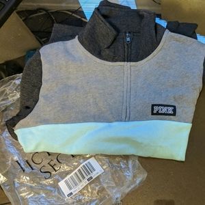 Victoria's Secret PINK size XS NEW half zip hoodie